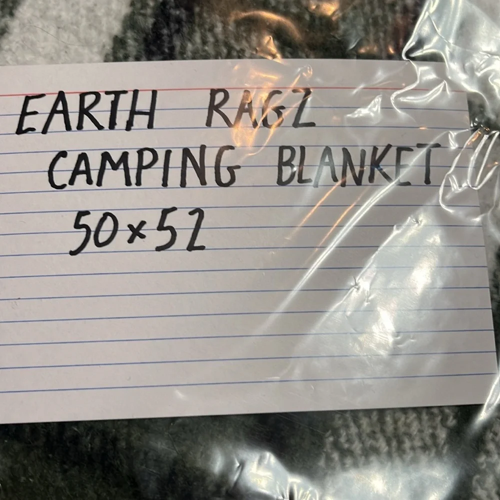 Earth Ragz camping blanket 50 x 52 grey plaid 2466 - Picture 2 of 2